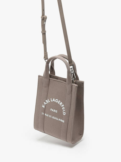 Cross Body Tas Rsg Katoen Karl lagerfeld Beige rsg 240W3890 ander zicht 1